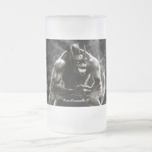 De Cristal Esmerilado Taza del vidrio del hombre lobo