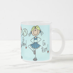 De Cristal Esmerilado Taza del vidrio del pelotón que anima