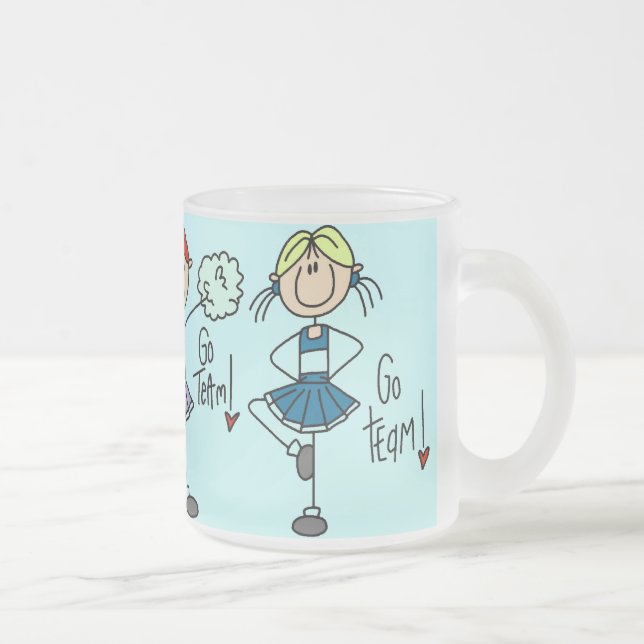 De Cristal Esmerilado Taza del vidrio del pelotón que anima (Derecha)