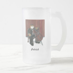 De Cristal Esmerilado Taza del violoncelo