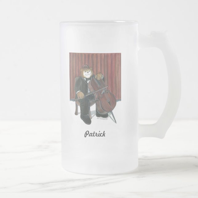 De Cristal Esmerilado Taza del violoncelo (Derecha)
