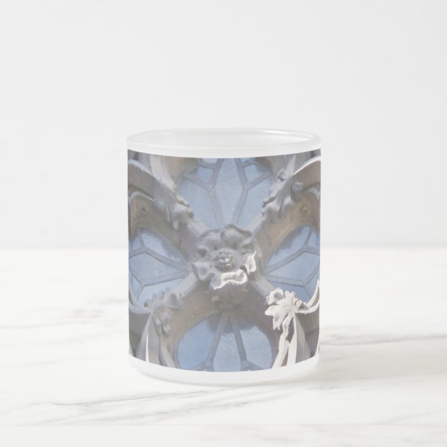 De Cristal Esmerilado Taza del vitral (Centro)