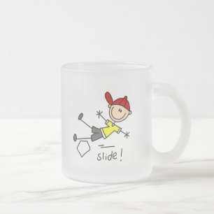 De Cristal Esmerilado Taza Deslízate en la Base