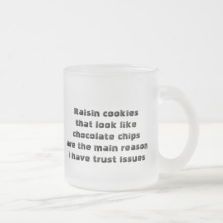 De Cristal Esmerilado Taza divertida sobre las galletas engañosas