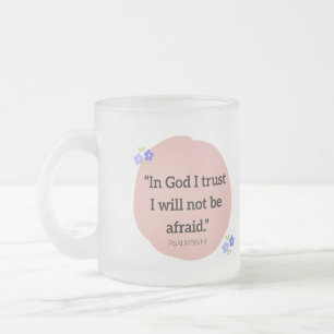 De Cristal Esmerilado Taza escarchada con versículo bíblico