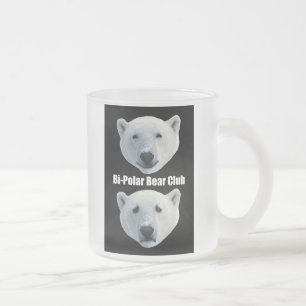 De Cristal Esmerilado Taza escarchada del club bipolar del oso