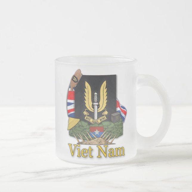 De Cristal Esmerilado Taza escarchada del nam del SAS Vietnam del (Derecha)