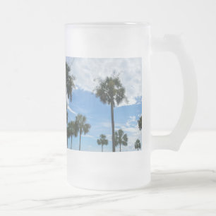 De Cristal Esmerilado Taza Escarchada Solo Palmeras