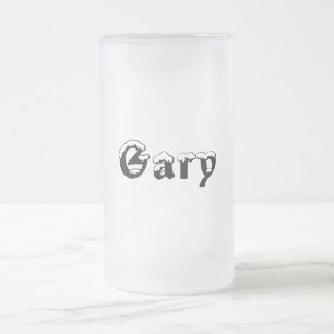 De Cristal Esmerilado Taza Estilo-Helada Gary-Nombre