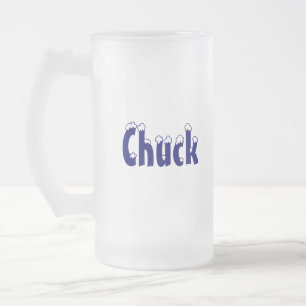 De Cristal Esmerilado Taza Estilo-Helada Tirada-Nombre