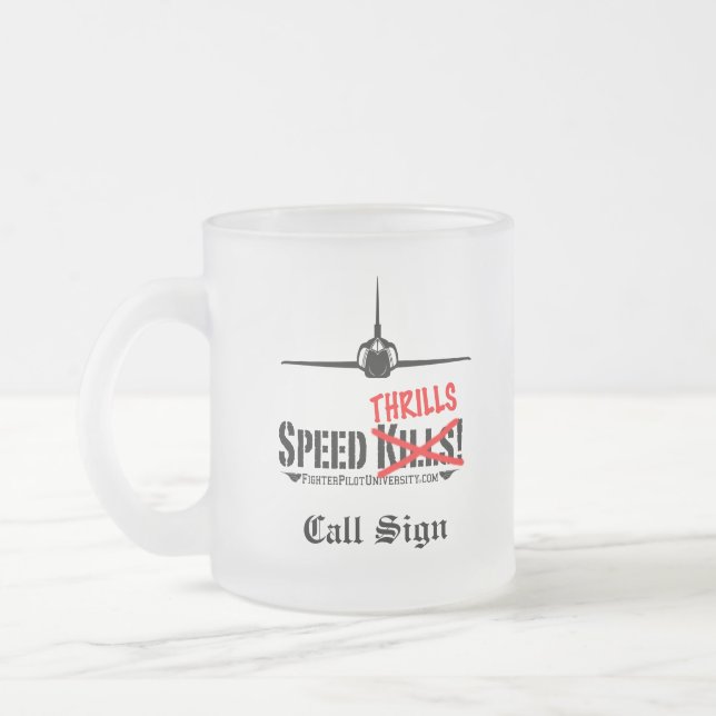 De Cristal Esmerilado Taza F-106 (Izquierda)