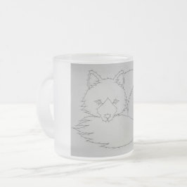 De Cristal Esmerilado Taza Fox Frosted