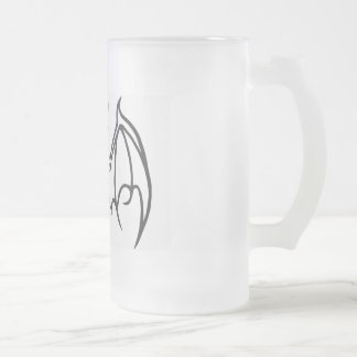 De Cristal Esmerilado taza grande-espigada impresionante del palo
