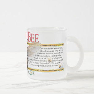 De Cristal Esmerilado Taza helada abeja