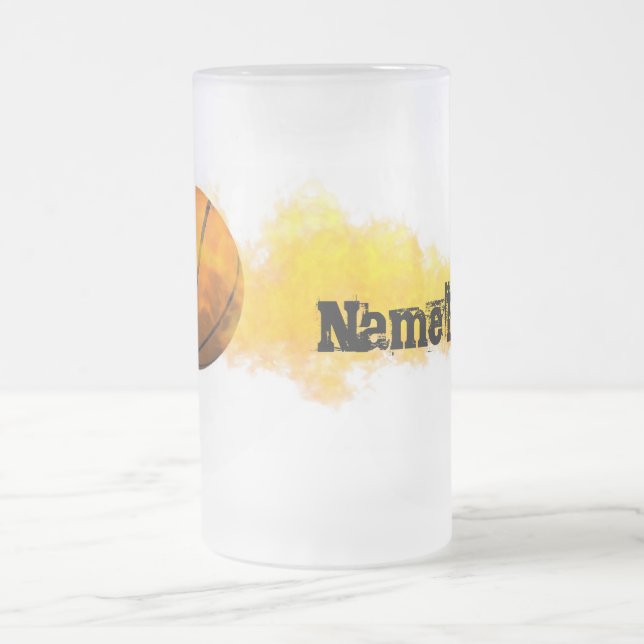 De Cristal Esmerilado Taza helada baloncesto (Centro)