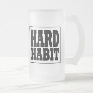 De Cristal Esmerilado Taza helada banda dura del hábito