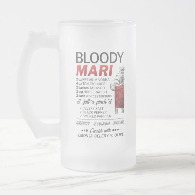 De Cristal Esmerilado Taza helada bloody mary - 16oz (Izquierda)