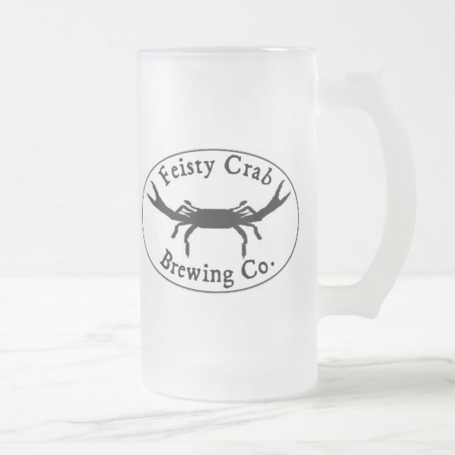 De Cristal Esmerilado Taza helada cangrejo decidido (Derecha)