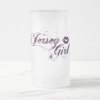 De Cristal Esmerilado Taza helada chica del jersey
