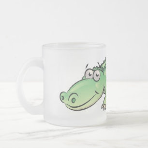 De Cristal Esmerilado Taza helada cocodrilo