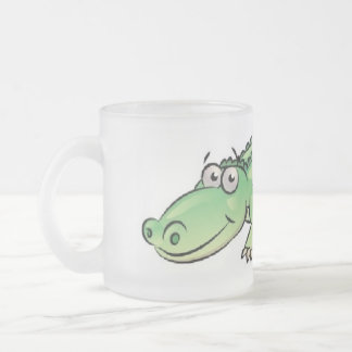 De Cristal Esmerilado Taza helada cocodrilo