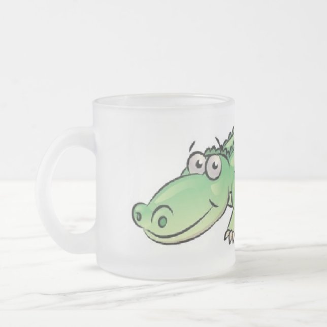 De Cristal Esmerilado Taza helada cocodrilo (Izquierda)