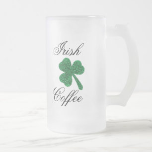 De Cristal Esmerilado Taza helada del café irlandés