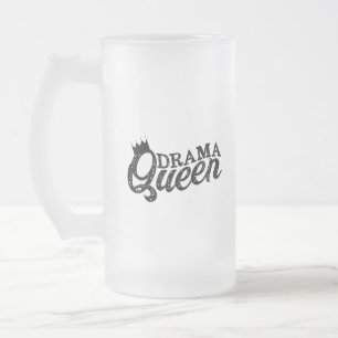 De Cristal Esmerilado Taza helada Drama Queen