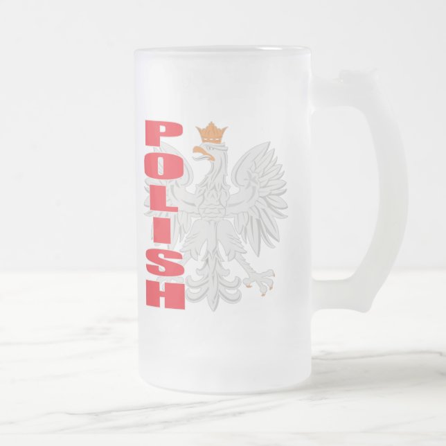 De Cristal Esmerilado Taza helada Eagle polaca (Derecha)