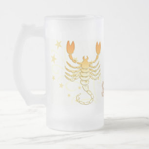De Cristal Esmerilado Taza helada escorpión