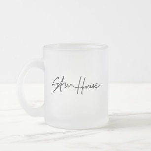 De Cristal Esmerilado Taza helada firma
