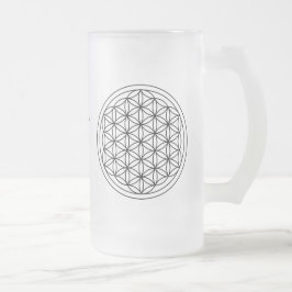 De Cristal Esmerilado Taza helada geometría sagrada