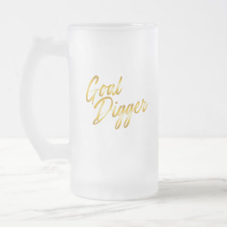 De Cristal Esmerilado Taza Helada Goal Digger