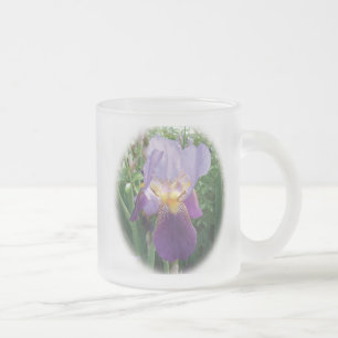 De Cristal Esmerilado Taza helada iris púrpura