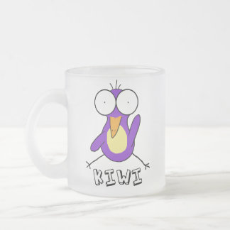 De Cristal Esmerilado Taza helada kiwi púrpura