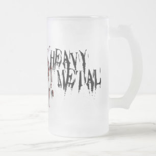 De Cristal Esmerilado Taza helada metal pesado