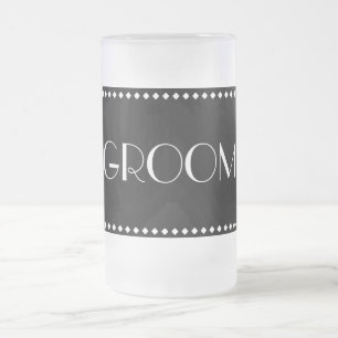 De Cristal Esmerilado Taza helada novio