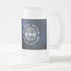 De Cristal Esmerilado Taza helada organización global del espacio