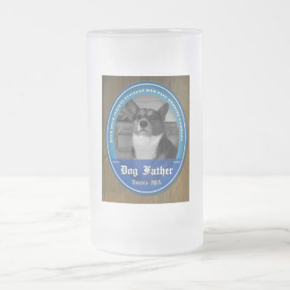 De Cristal Esmerilado Taza helada padre enojado del perro del enchufe