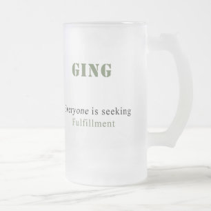 De Cristal Esmerilado Taza helada personalizada