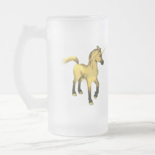 De Cristal Esmerilado Taza helada potro del unicornio