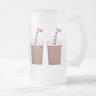 De Cristal Esmerilado Taza helada sacudida del chocolate caliente