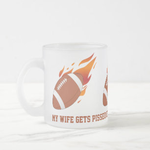 De Cristal Esmerilado Taza helada sátira del fútbol