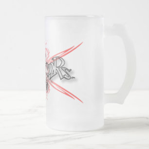De Cristal Esmerilado - taza helada x 001 - cráneos tribales