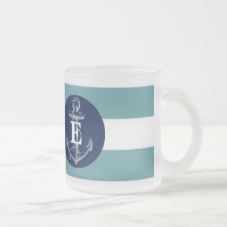 De Cristal Esmerilado Taza - inicial náutica