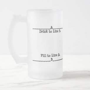 De Cristal Esmerilado Taza insondable
