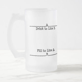 De Cristal Esmerilado Taza insondable