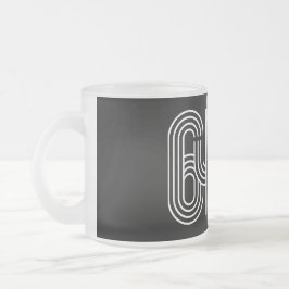 De Cristal Esmerilado Taza negra 6453