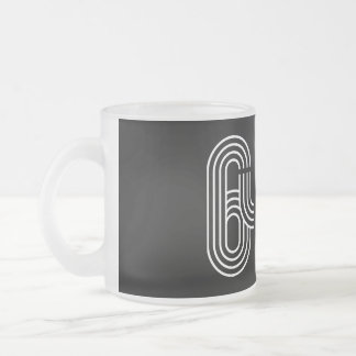De Cristal Esmerilado Taza negra 6453