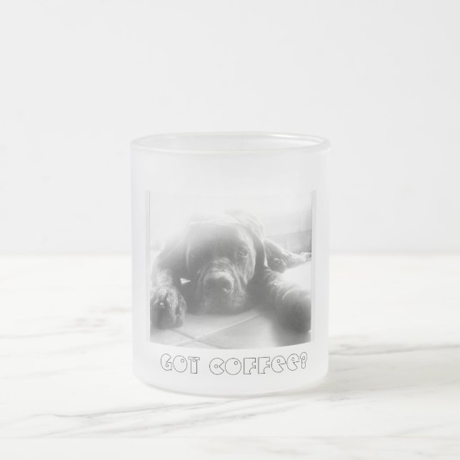 De Cristal Esmerilado Taza O Joe (Centro)